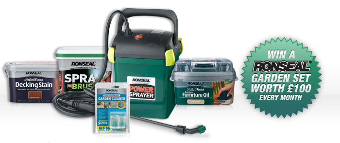 Win a Ronseal Garden Set worth &pound;100 every month